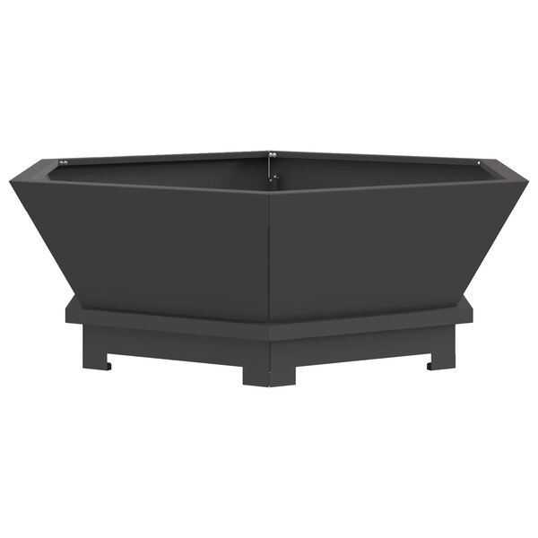 Chauffe-plat hexagonal vidaXL noir 75x75x28 cm en acier