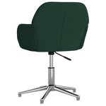 vidaXL Chaise pivotante de bureau Vert foncé Tissu