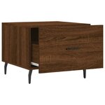vidaXL Table basse Chêne marron 50x50x40 cm Bois d'ingénierie
