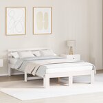 VidaXL Cadre de Lit en Bois de Pin Blanc Bois massif 120 x 200 cm Durable