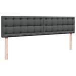vidaXL Lit ottoman avec matelas et LED Gris foncé 180x200 cm tissu