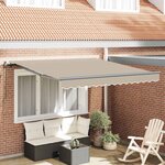 vidaXL Auvent Rétractable Beige 350 x 250 cm Polyester et Acier