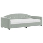 vidaXL Lit de jour avec matelas gris clair 90x200 cm velours
