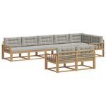 vidaXL Ensemble de canapés d'extérieur 6 Pièces Blanc et gris clair