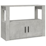vidaXL Buffet Gris béton 80x30x60 cm Bois d'ingénierie