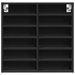 vidaXL Armoire à vitrine noir 60x8 5x58 cm bois d'ingénierie