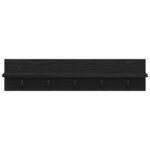 vidaXL Porte-manteau mural Montage mural Chêne noir 80 x 10 5 x 18 cm