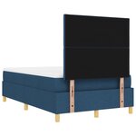 vidaXL Lit à ressort avec matelas et banc bleu 120x200 cm en tissu
