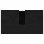 vidaXL Meuble de Lavabo de Salle de Bain Chêne noir 58 x 33 x 60 cm