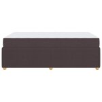 vidaXL Cadre de lit avec matelas Marron foncé 120 x 200 cm tissu