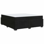 vidaXL Cadre de lit avec matelas Noir 180 x 200 cm tissu