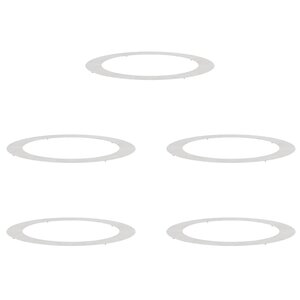 vidaXL adapté pour anneaux d'arbre plats 5 Pièces Argent Ø90 / 120 cm