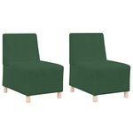 vidaXL Sofa Chiar 2 Pièces Vert jungle 55 x 74 x 82 cm
