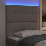 vidaXL Tête de lit LED avec des lumières à LED Taupe 90 cm Polyester
