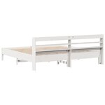 vidaXL Cadre de lit sans matelas blanc 200x200 cm bois massif de pin