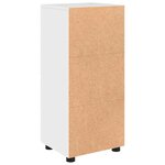 vidaXL Ensemble d'armoire de salle de bain TULUM Blanc brillant