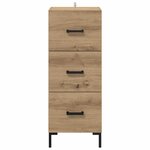 vidaXL Buffet Chêne artisanal 34 5 x 34 x 90 cm Bois d'ingénierie