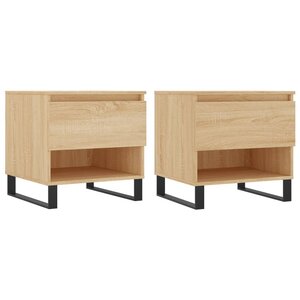 vidaXL Tables basses 2 Pièces chêne sonoma 50x46x50 cm bois d'ingénierie