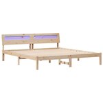 vidaXL Cadre de lit avec tête de lit Marron 180 x 200 cm Pin massif
