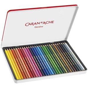 Crayons de couleur swisscolor étui métal de 30 caran d'ache