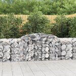 vidaXL Paniers à gabions arqués 6 Pièces 300x50x80/100 cm fer galvanisé