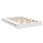 vidaXL Cadre de lit blanc 150x200 cm bois d'ingénierie