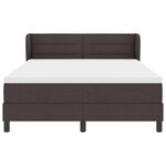 Lit Box Spring vidaXL avec Matelas Marron Foncé 140x200 cm Tissu