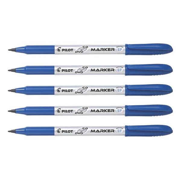 Marqueur CD-DVD Begreen Pointe Moyenne Bleu x 5 PILOT