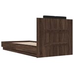 vidaXL Cadre de lit tête de lit chêne marron 90x190 cm bois ingénierie