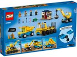 LEGO City - Ensemble de Construction Camions de Chantier et Grue à Boule de Démolition - 60391
