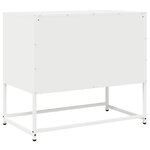 vidaXL Meuble TV blanc 68x39x60 5 cm acier laminé à froid