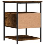 vidaXL Table de chevet chêne fumé 40x42x56 cm bois d'ingénierie