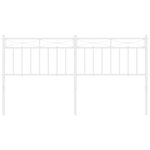 vidaXL Tête de lit de remplacement métal blanc 160 cm