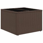 vidaXL Salon de jardin avec coussins 9 Pièces marron résine tressée