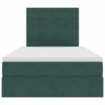 vidaXL Lit avec rangement et LED Vert foncé 120 x 200 cm Velours