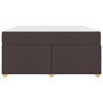vidaXL Cadre de lit avec matelas Marron foncé 160 x 200 cm tissu