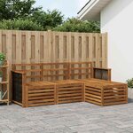 vidaXL Ensemble de canapés d'extérieur 4 Pièces Naturel