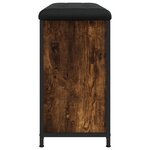 vidaXL Banc à chaussures avec tiroir rabattable chêne fumé 82x32x56 cm