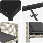 vidaXL Ensemble de salle à manger pour jardin 9 Pièces Gris clair