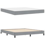 vidaXL Lit à ressorts avec matelas Gris clair 180 x 200 cm tissu