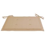 vidaXL Ensemble à manger d'extérieur pliable avec coussin 3 Pièces Teck