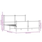 vidaXL Cadre de lit en métal sans matelas chêne sonoma 140x190 cm