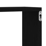 Étagères murales vidaXL 4 pièces Chêne Noir 80x15x26 cm Bois d'ingénierie