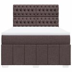 vidaXL Sommier à lattes de lit avec matelas Marron foncé 140x200 cm