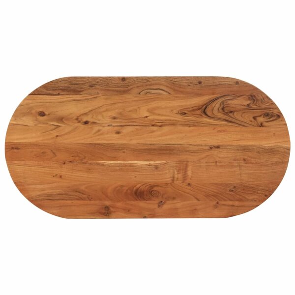 vidaXL Dessus de table 80x40x2 5 cm ovale bois massif d'acacia