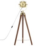 vidaXL Lampadaire à trépied bois de manguier massif 97 cm