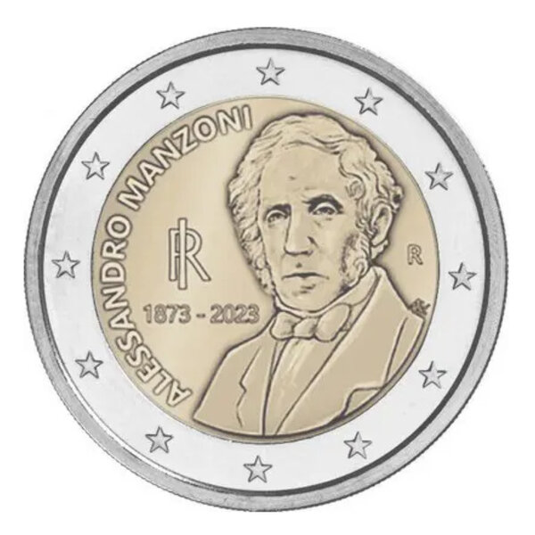 2 euros commémorative Italie 2023 - Alessandro Manzoni.