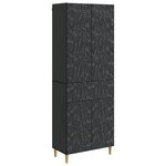 vidaXL Ensemble de Meubles 2 Pièces Noir Bois d'ingénierie