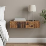 vidaXL Table d'appoint murale 87 5 x 34 5 x 17 cm Bois d'ingénierie