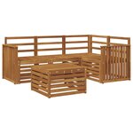 vidaXL Ensemble de canapés d'extérieur 5 pc Naturel Polyester